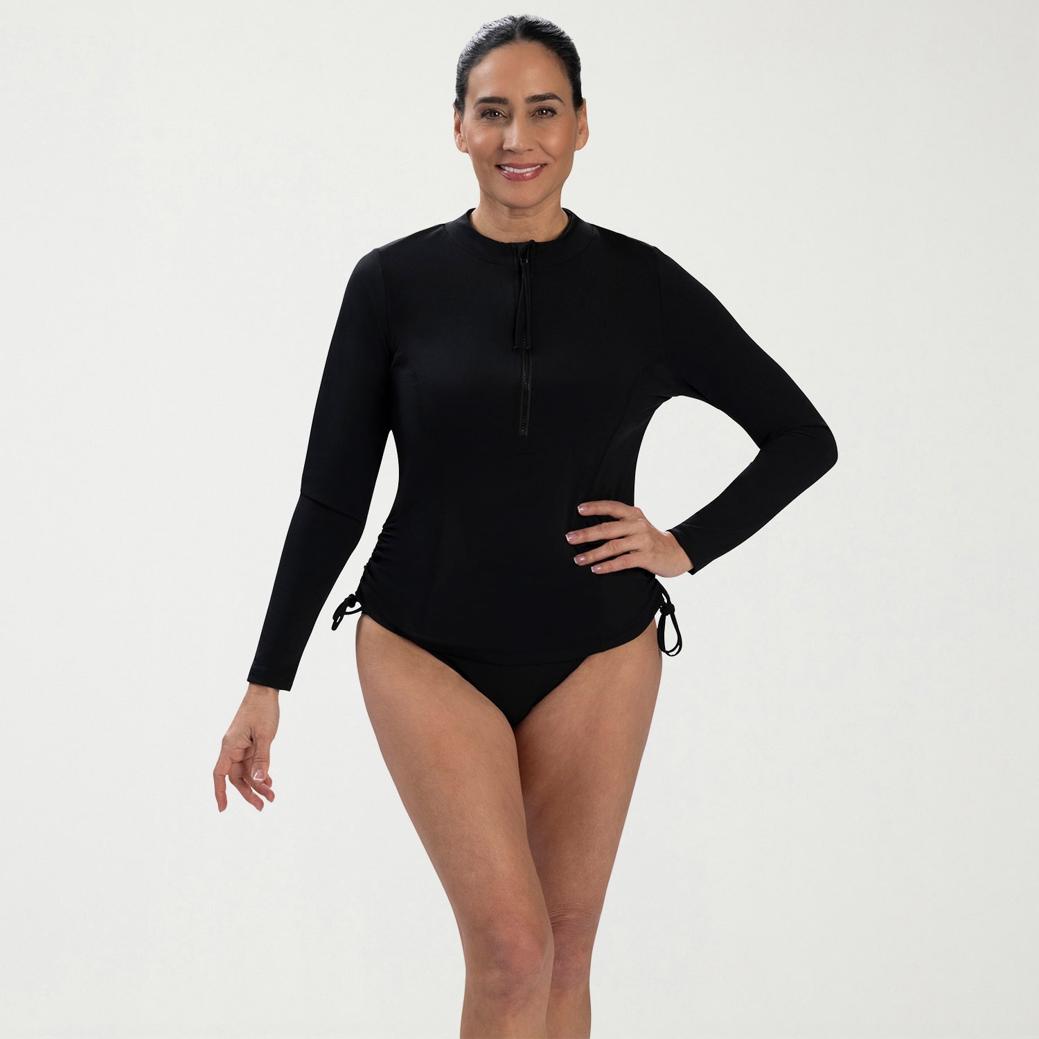 Dolfin Womens Long Sleeve Rash Guard Swimsuit Top