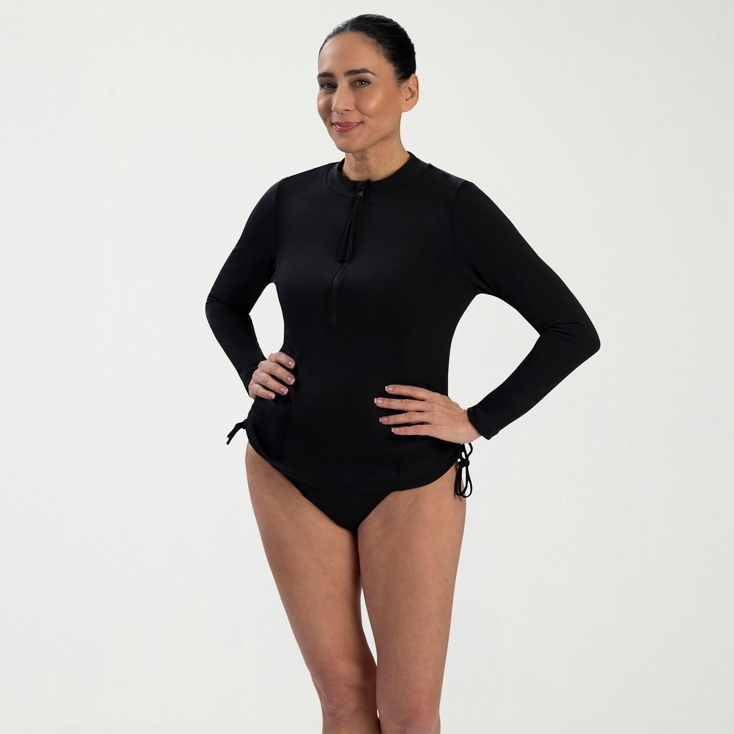 Dolfin Womens Long Sleeve Rash Guard Swimsuit Top
