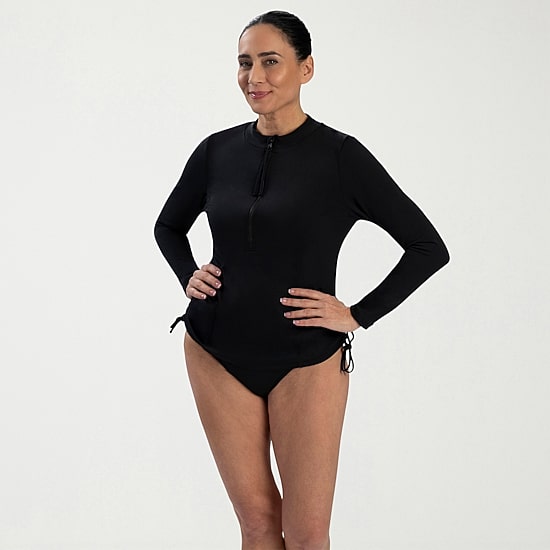 Dolfin Womens Long Sleeve Rash Guard Swimsuit Top