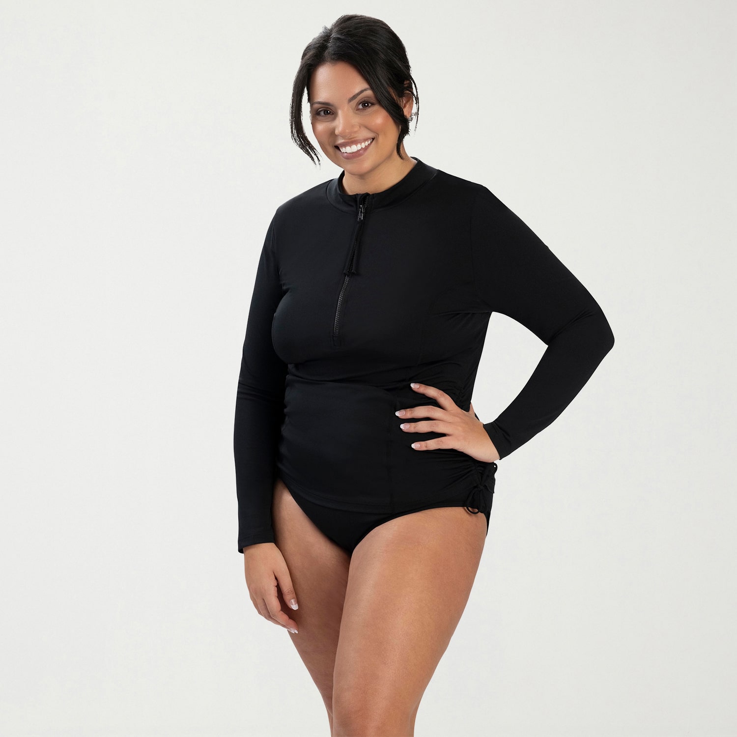 Dolfin Womens Long Sleeve Rash Guard Swimsuit Top