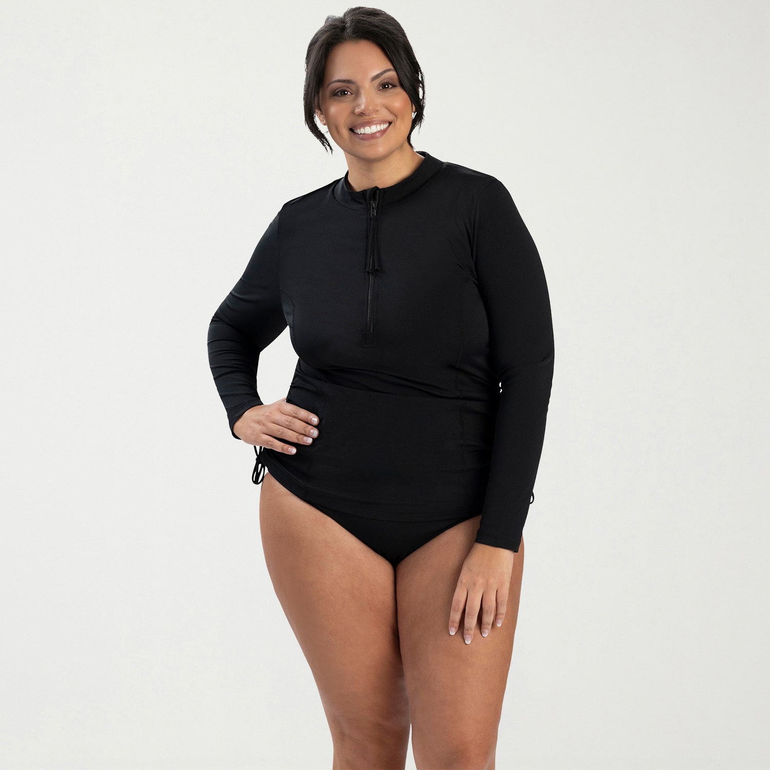 Dolfin Womens Long Sleeve Rash Guard Swimsuit Top