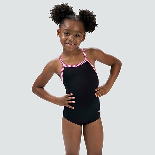 Dolfin Kids' Girls Sleeveless One Piece Swimsuit In Black