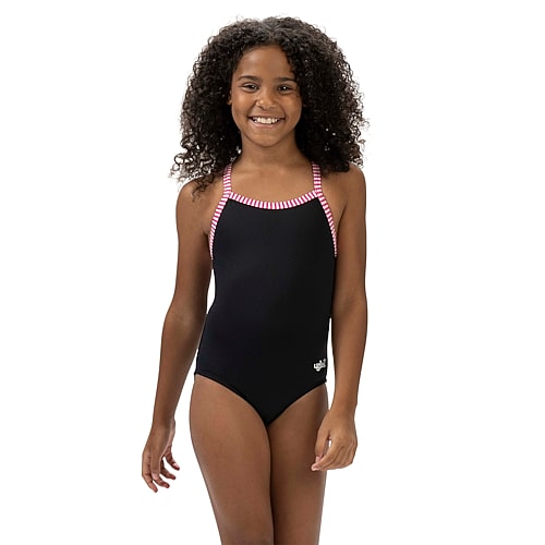Dolfin Kids' Girls Sleeveless One Piece Swimsuit In Black
