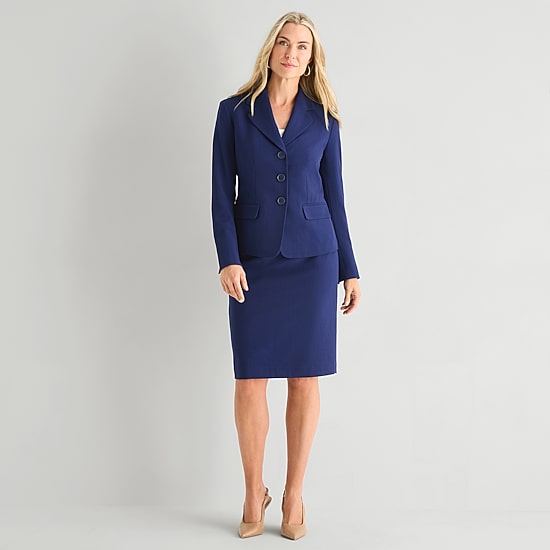 Le Suit 2-pc. Knee Length Skirt Suit