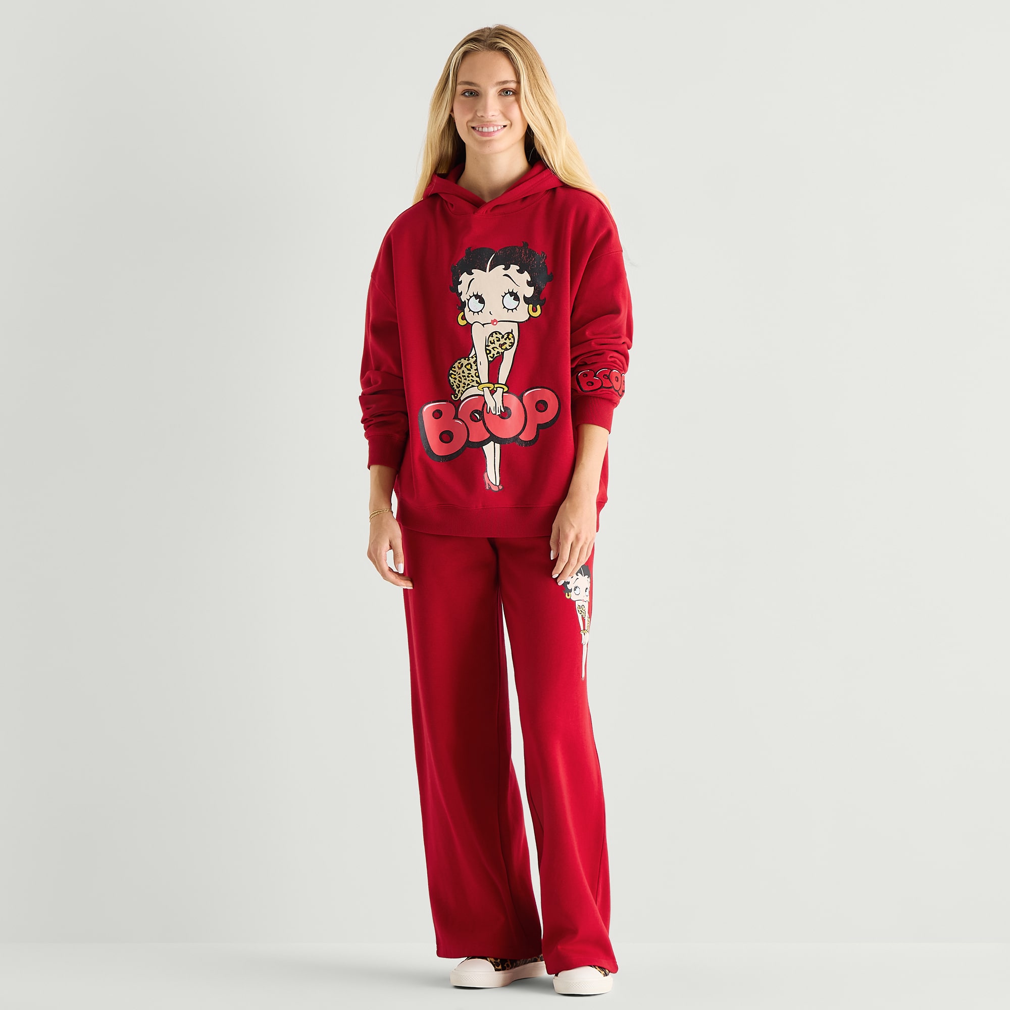 New World Betty Boop Hoodie Womens Juniors Long Sleeve Fleece