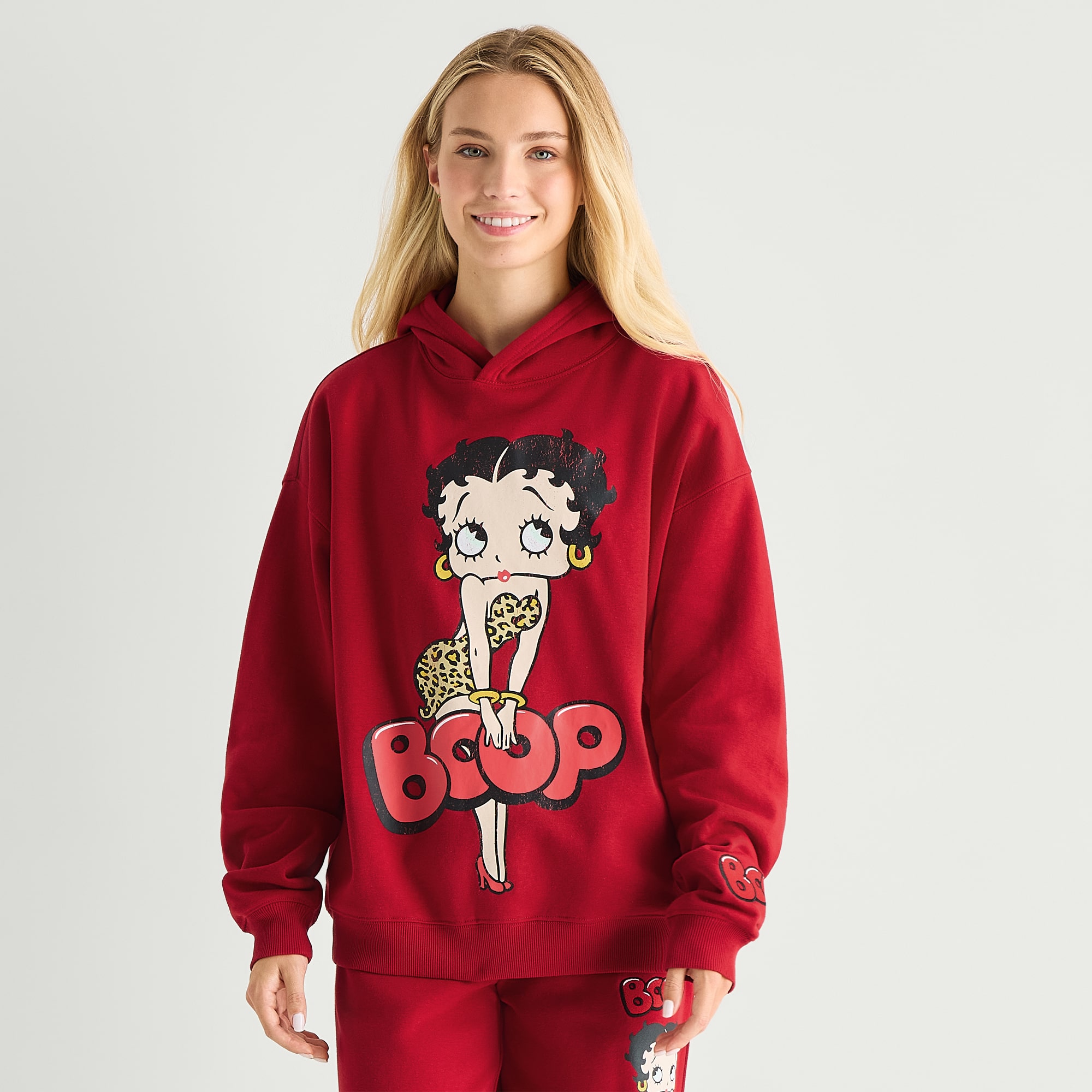 New World Betty Boop Hoodie Womens Juniors Long Sleeve Fleece