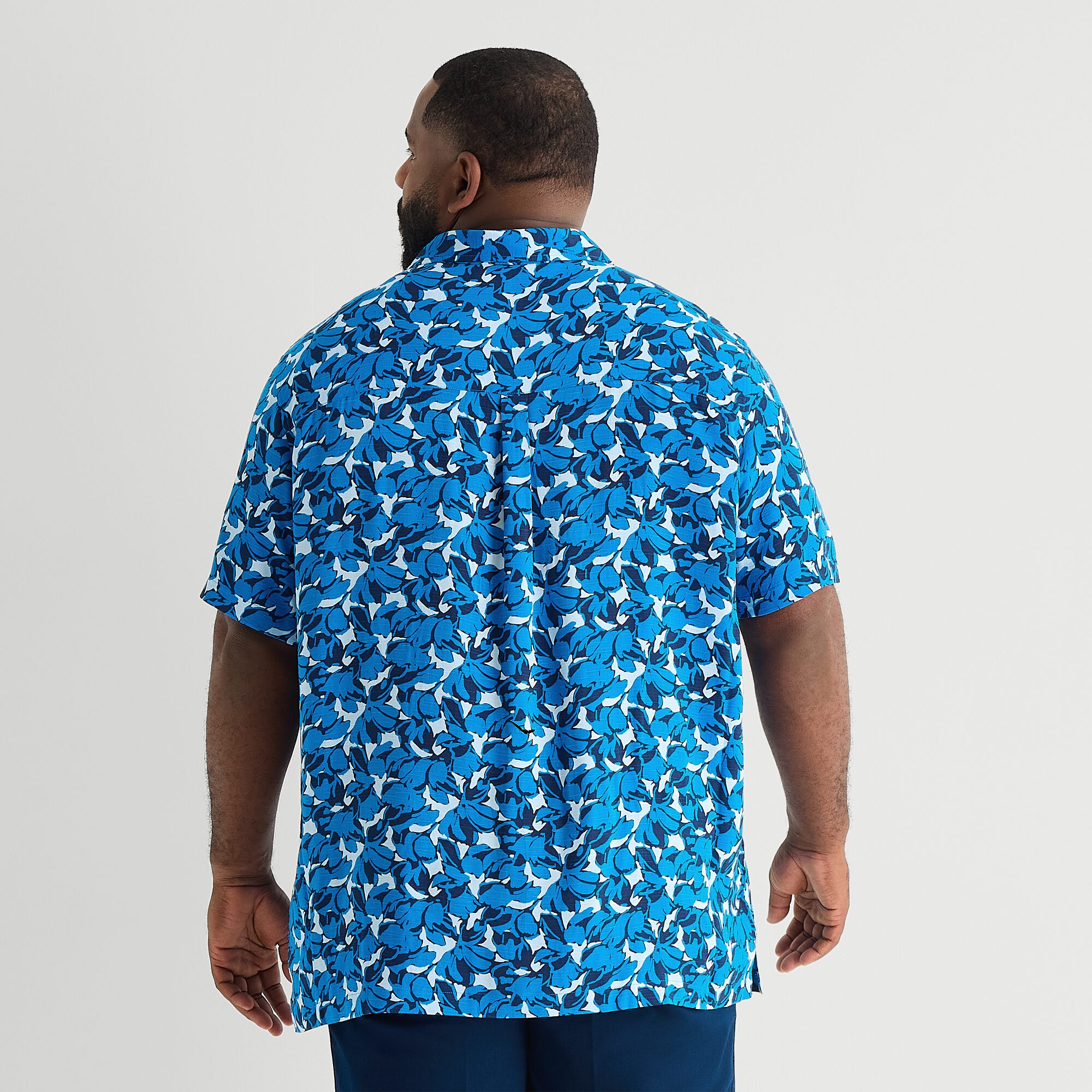 St. John's Bay Button-Down Mens Short Sleeve Breathable Big and Tall Camp Shirt