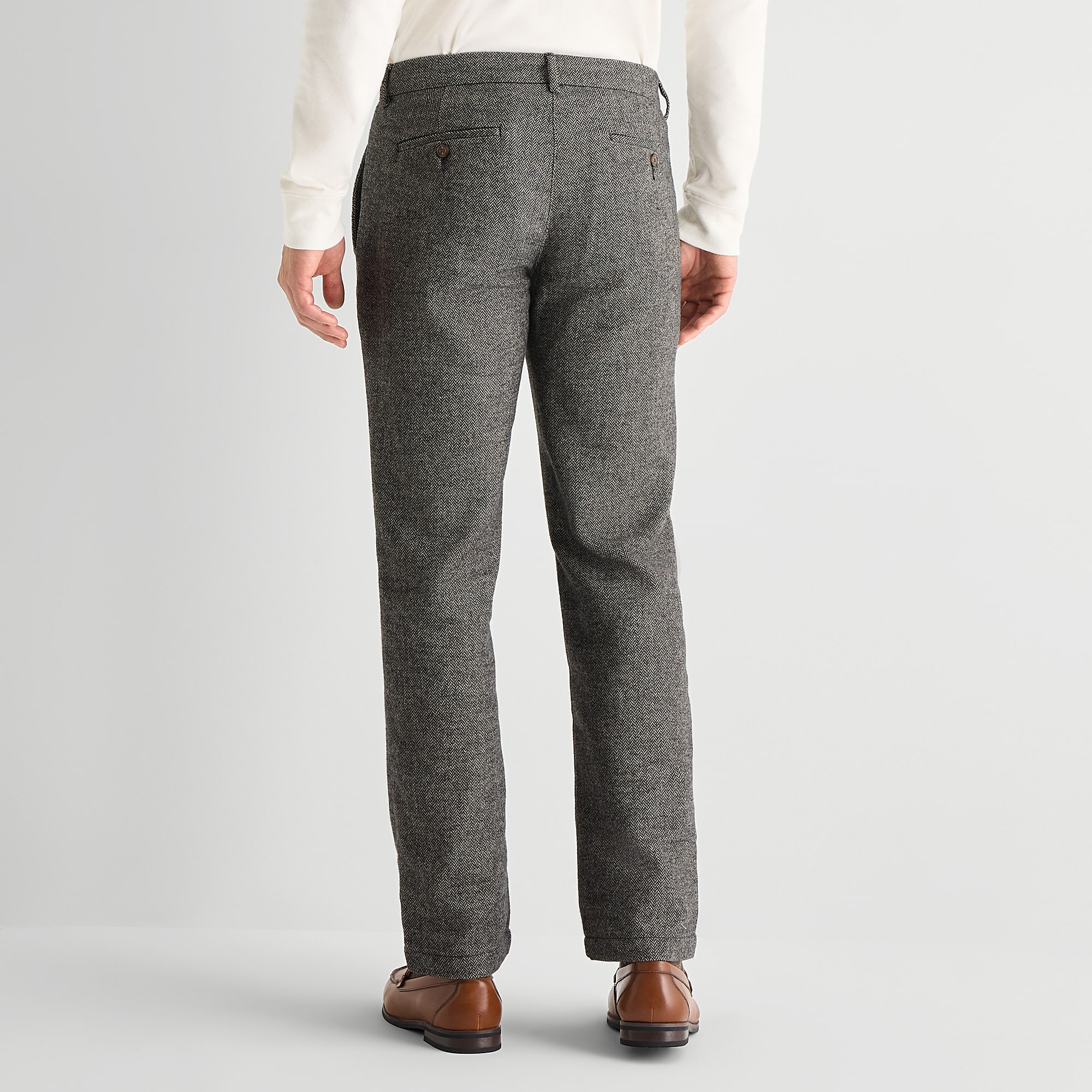 St. John's Bay Herringbone Mens Classic Fit Flat Front Pant