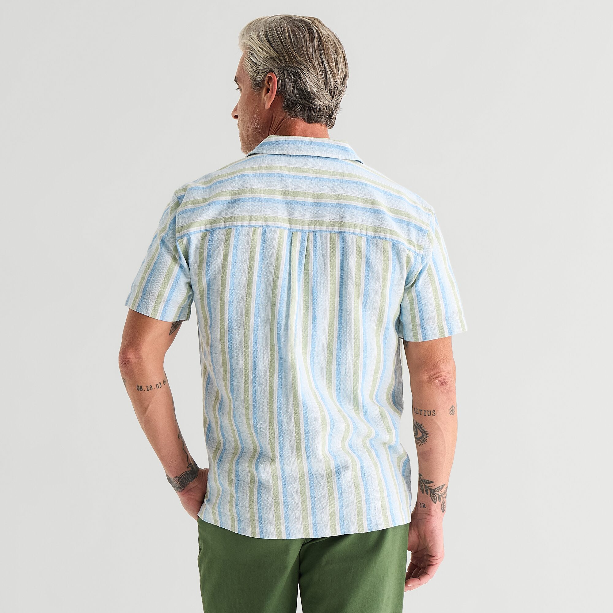 St. John's Bay Textured Mens Short Sleeve Camp Shirt