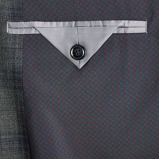 Shaquille O'Neal XLG™ Mens Big and Tall Stretch Fabric Regular Fit Plaid Suit Jacket