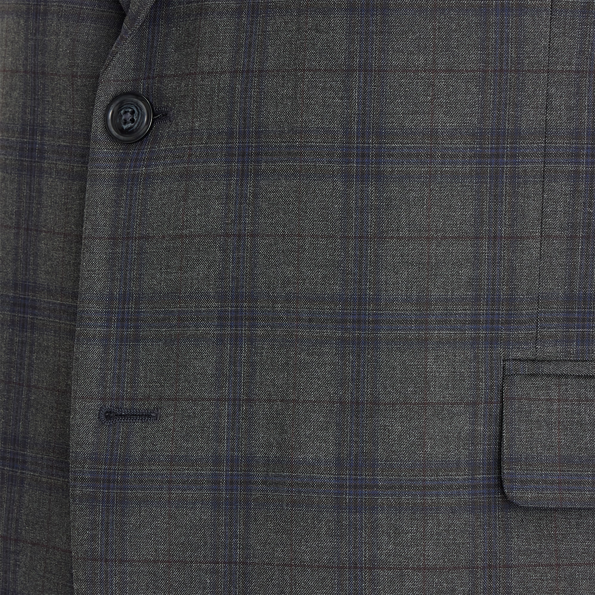 Shaquille O'Neal XLG™ Mens Big and Tall Stretch Fabric Regular Fit Plaid Suit Jacket