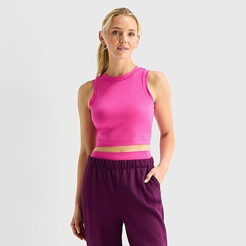 Xersion Everultra Womens Crew Neck Sleeveless Active Tank Top In Pink
