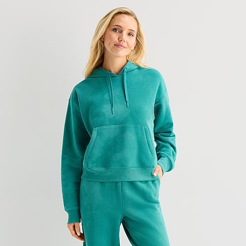 Xersion Womens Long Sleeve Active Petite Hoodie In Blue