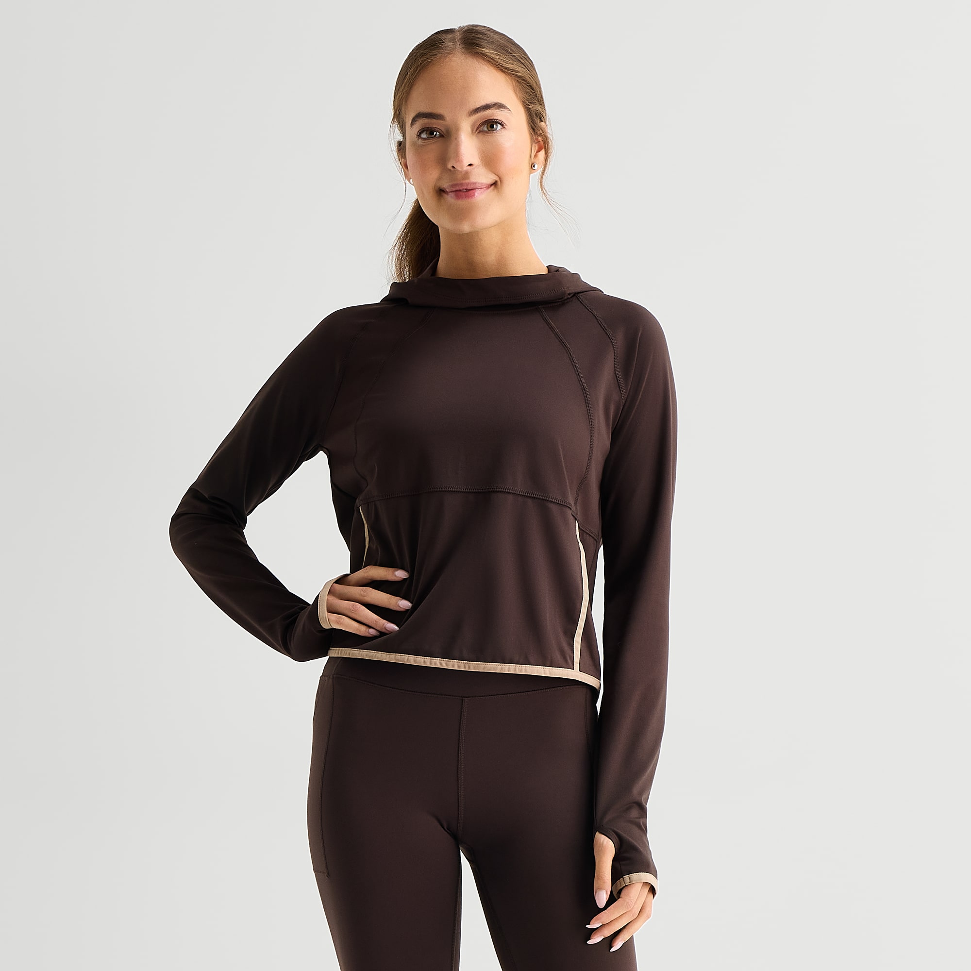 Xersion EverUltra™ Womens Hooded Long Sleeve Quick Dry Sweatshirt