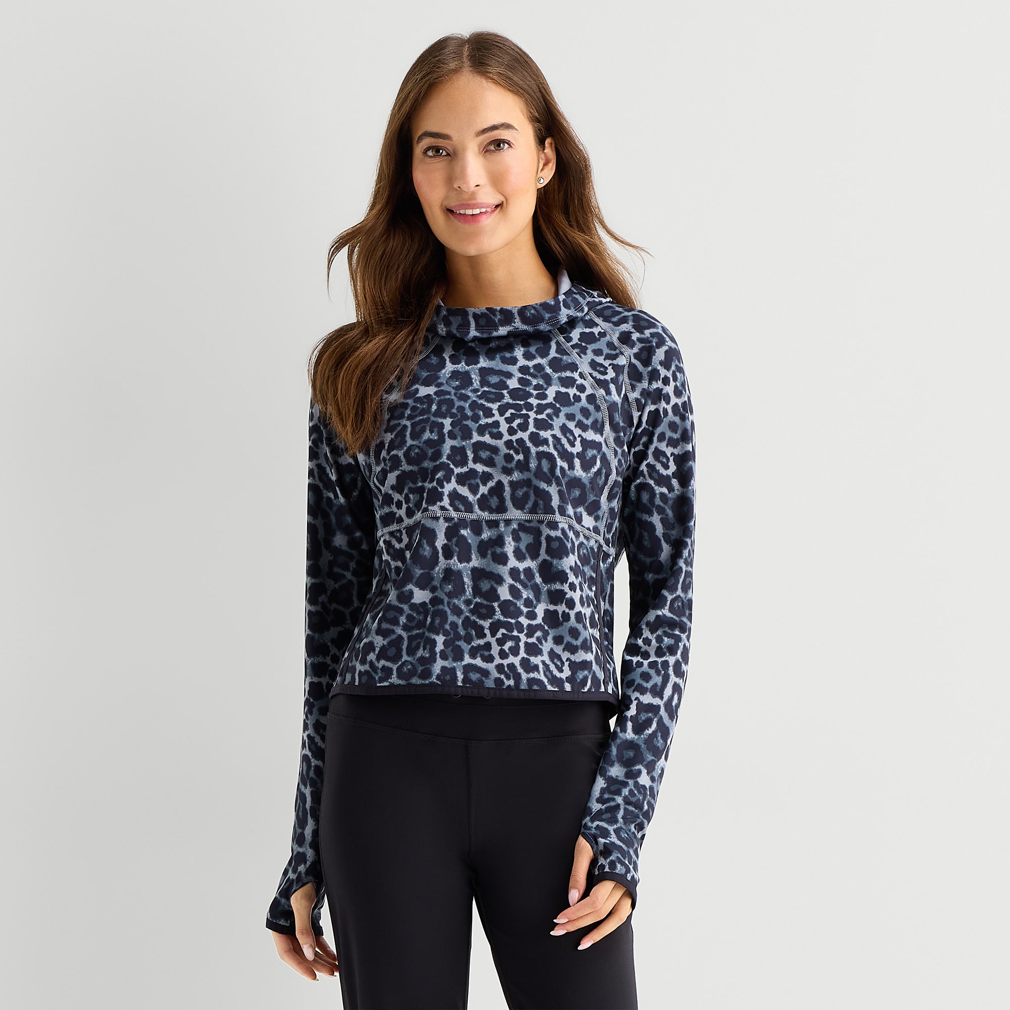 Xersion EverUltra™ Womens Hooded Long Sleeve Quick Dry Sweatshirt
