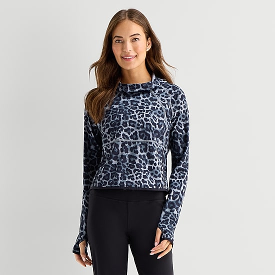 Xersion EverUltra™ Womens Hooded Long Sleeve Quick Dry Sweatshirt