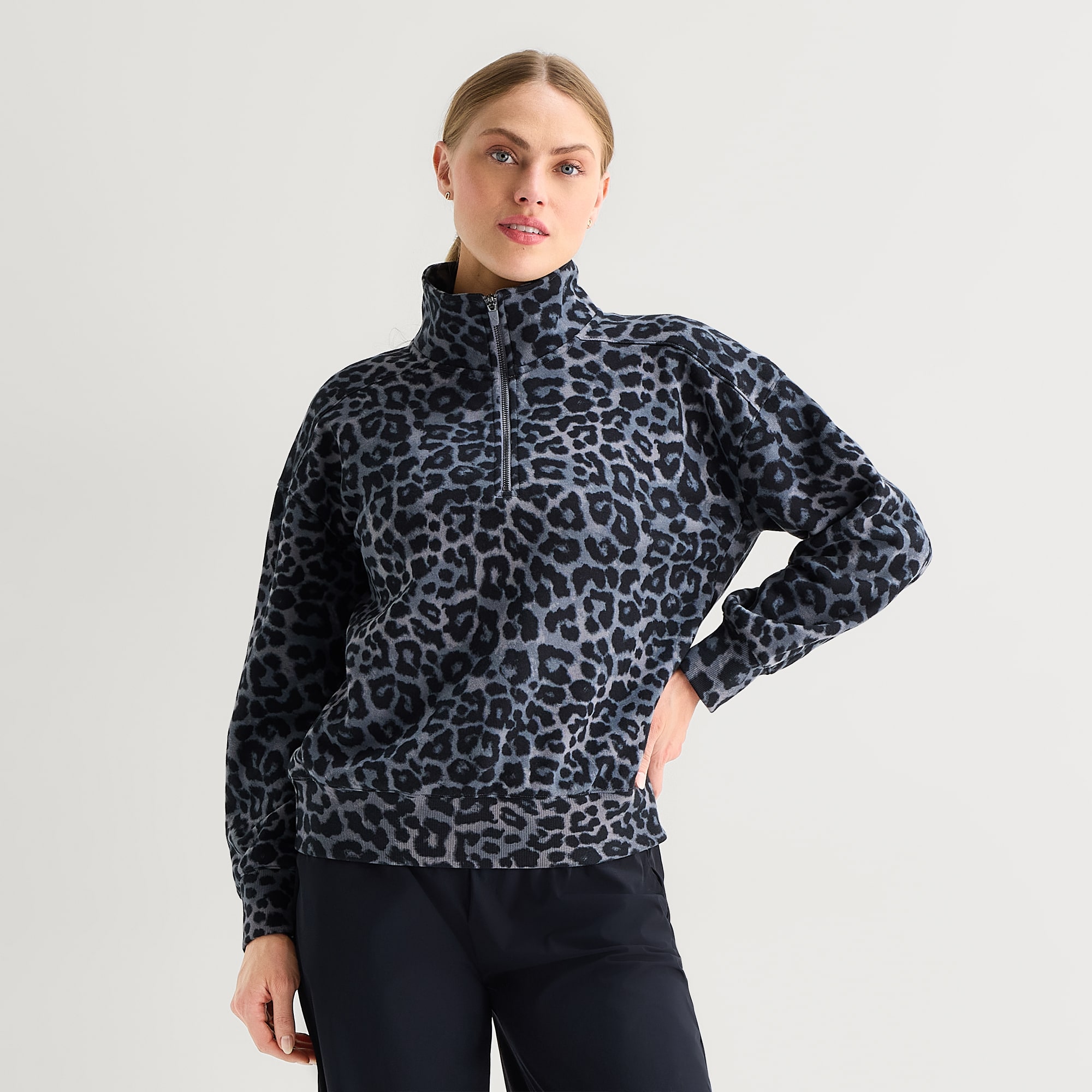 Xersion Womens Oversized Super Soft Fleece Half Zip Pullover