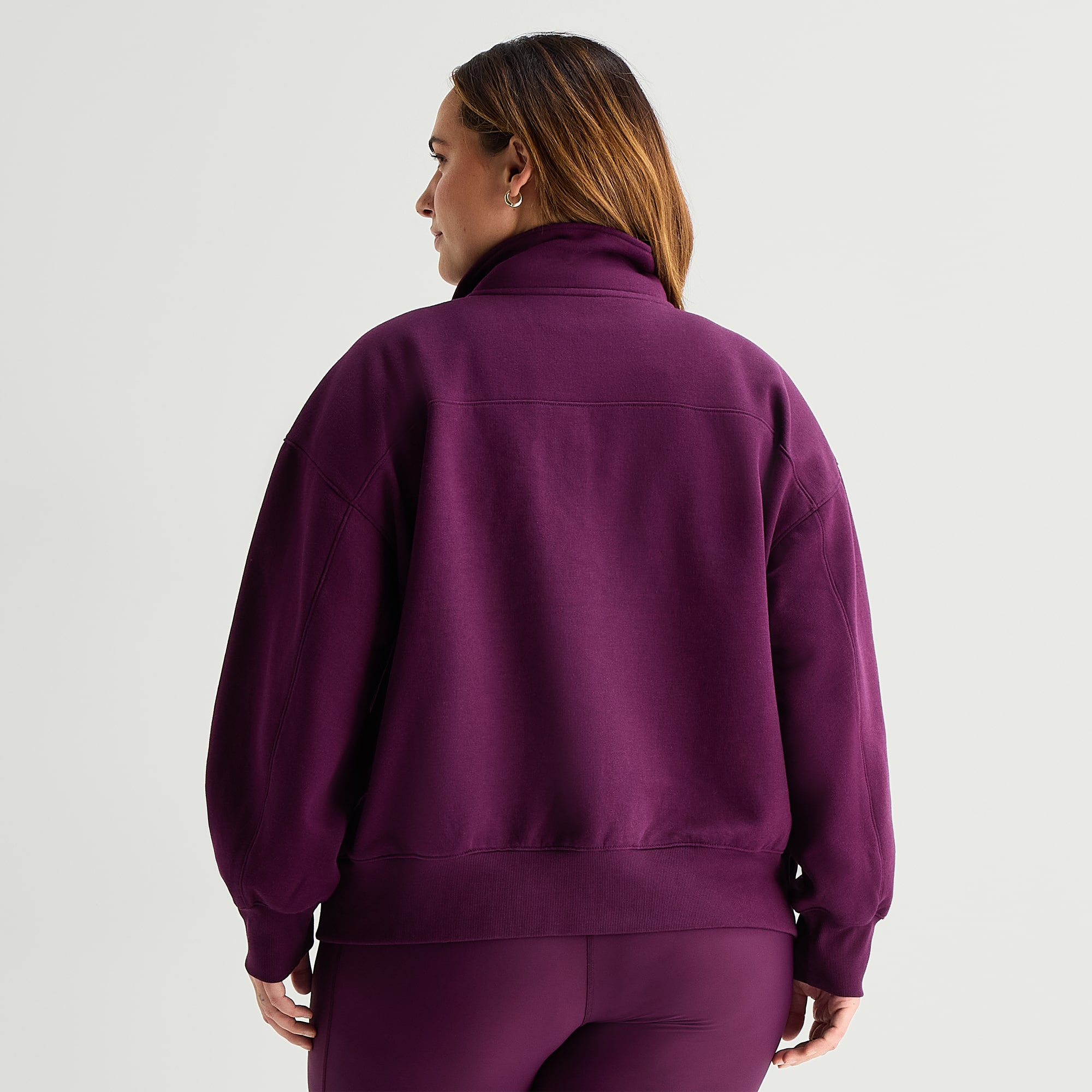 Xersion Womens Mock Neck Long Sleeve Active Plus Quarter-Zip Pullover