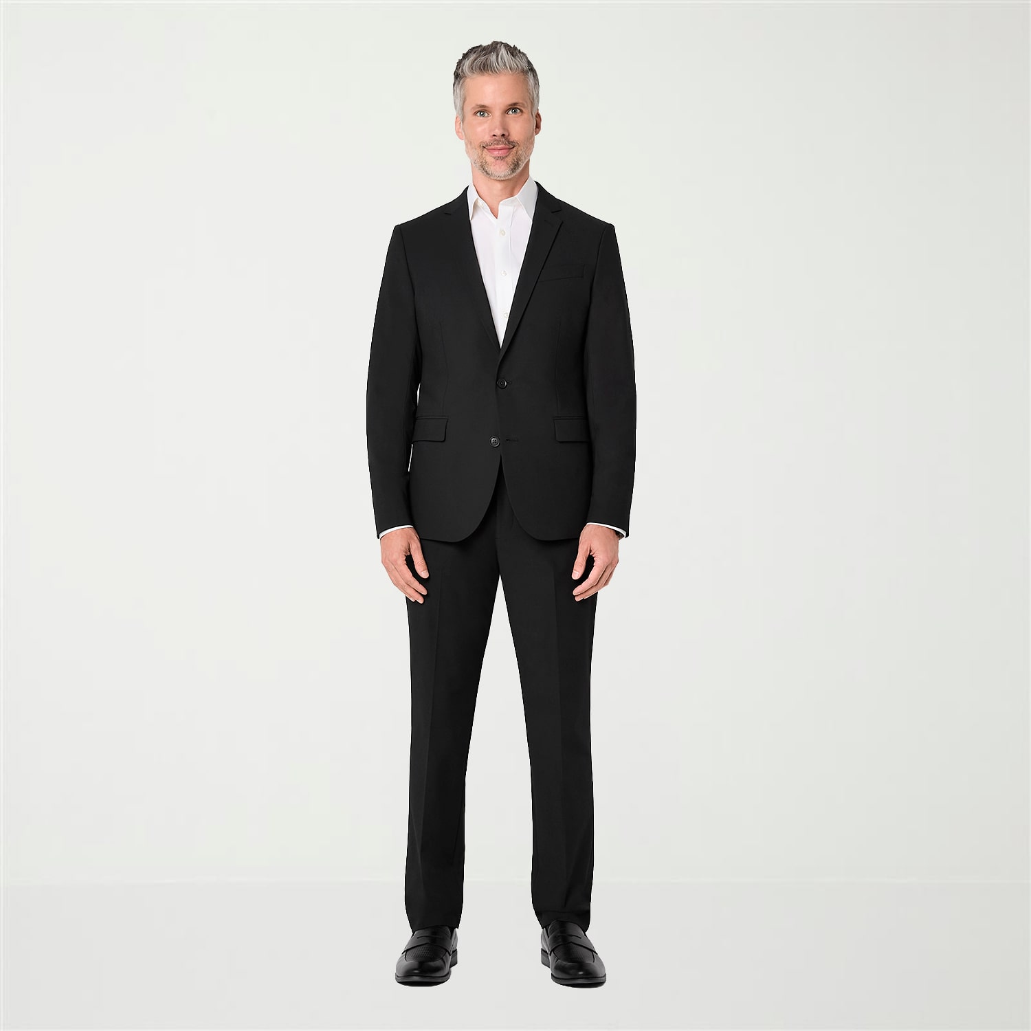 J. Ferrar Ultra Comfort Mens Stretch Fabric Super Slim Fit Flat Front Suit Pant