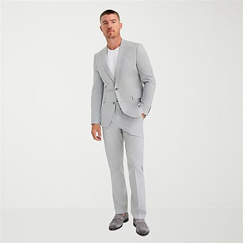 J. Ferrar Ultra Comfort Mens Slim Fit Flat Front Suit Pant, 36 29, Gray