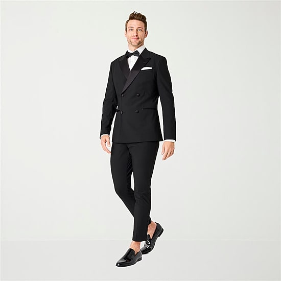 J. Ferrar Crop Ankle Mens Slim Fit Tuxedo Pant