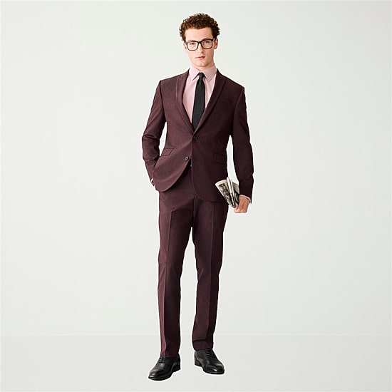 J. Ferrar Ultra Comfort Mens Slim Fit Plaid Flat Front Suit Pant