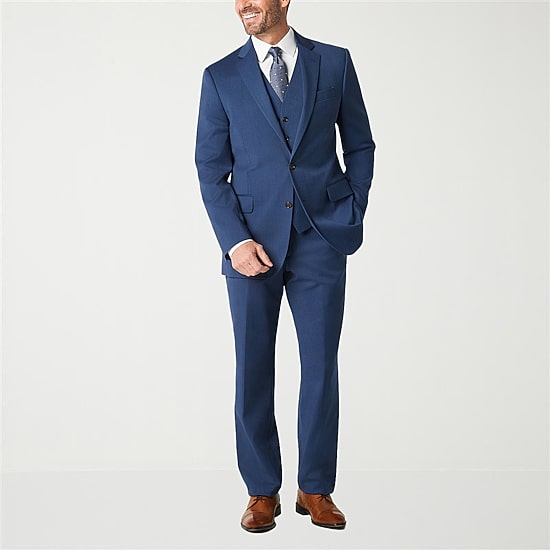 Stafford Coolmax All Season Ecomade Birdseye Signature Mens Stretch Fabric Classic Fit Suit Vest