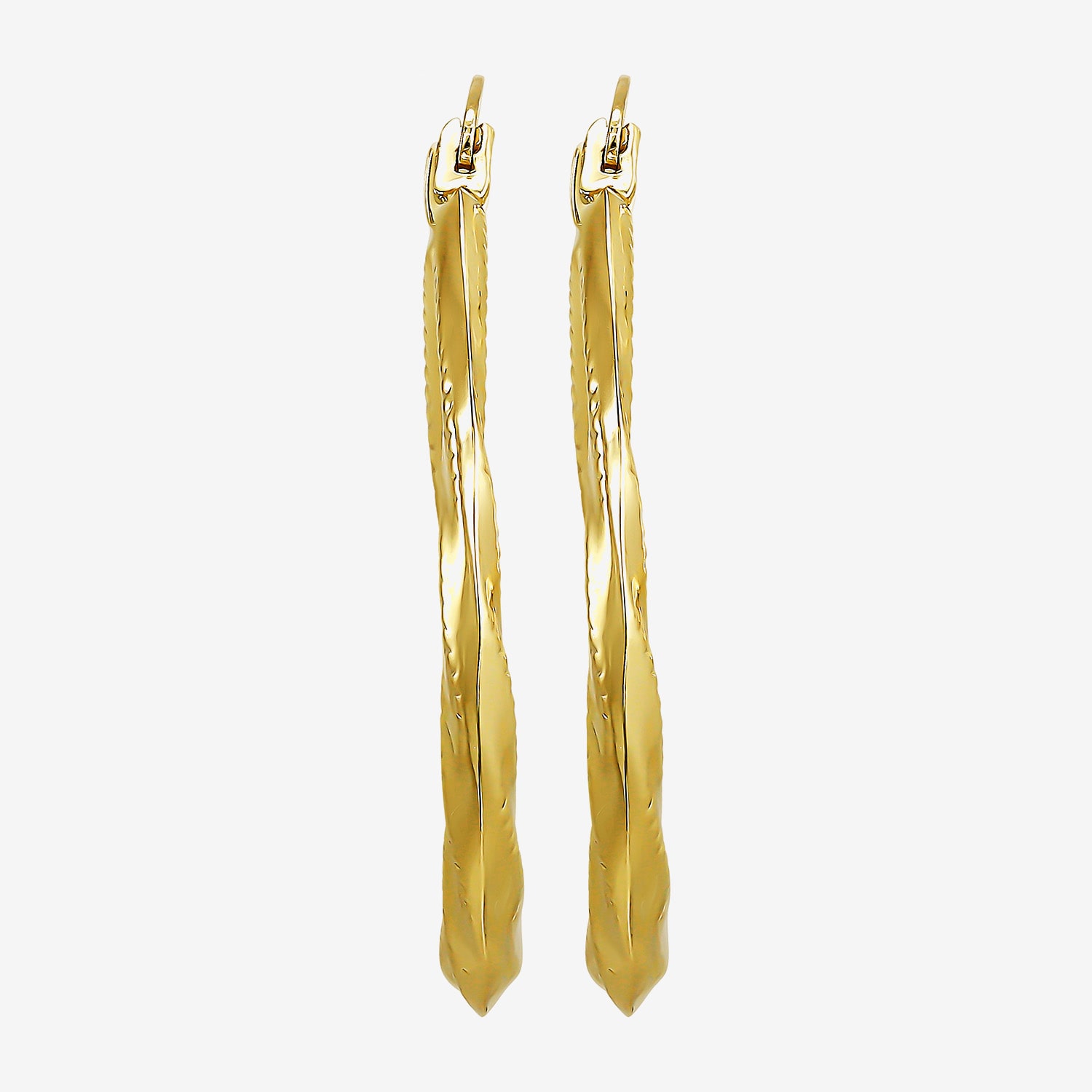 Womens 10K Gold 23mm Round Hoop Earrings