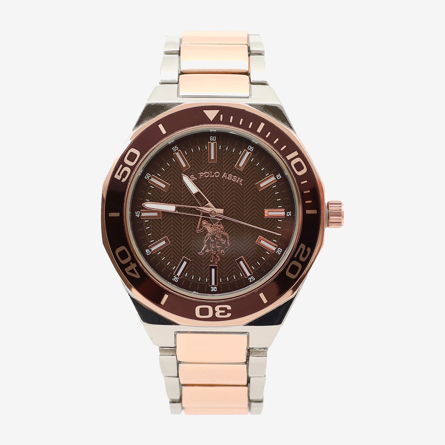 U.S. Polo Assn. Uspa Mens Two Tone Bracelet Watch Usc80950jc