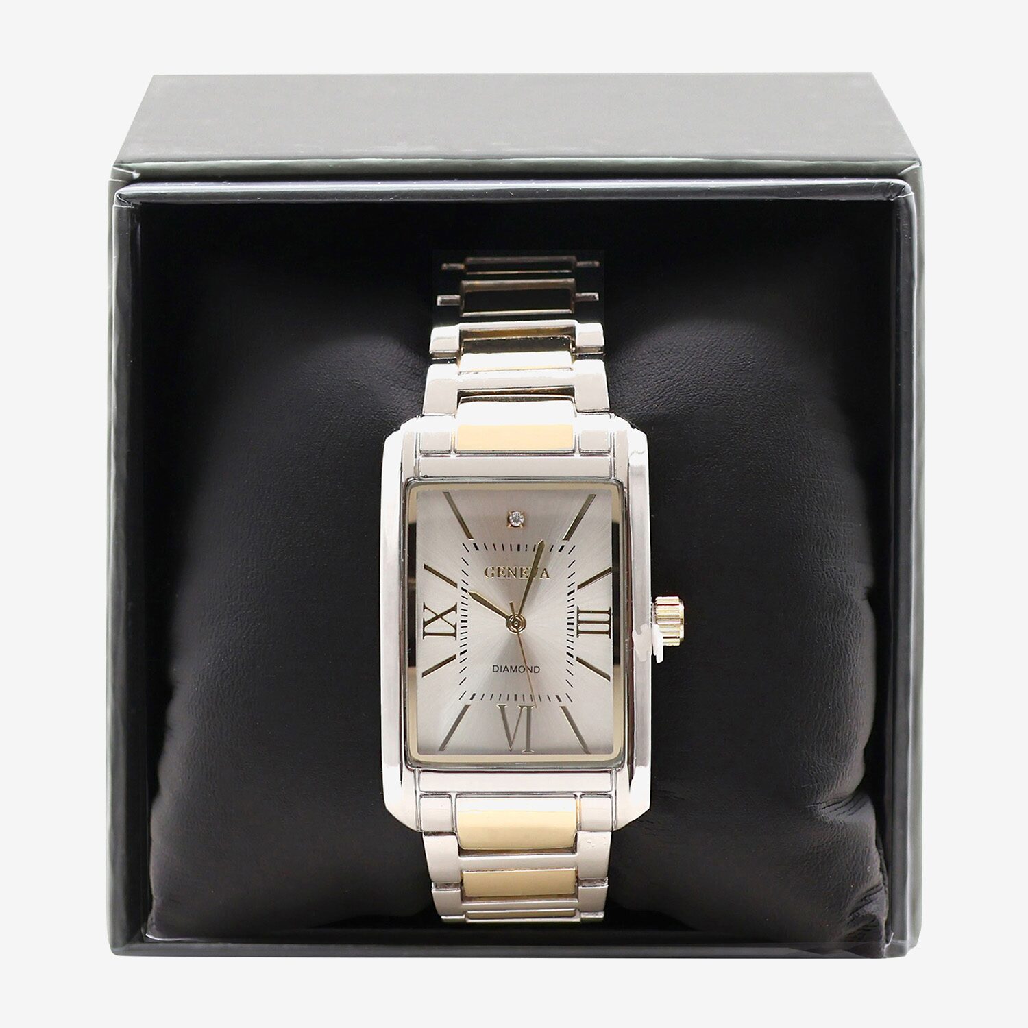 Geneva Mens Geneva Mens Two Tone Bracelet Watch Mac8186jc