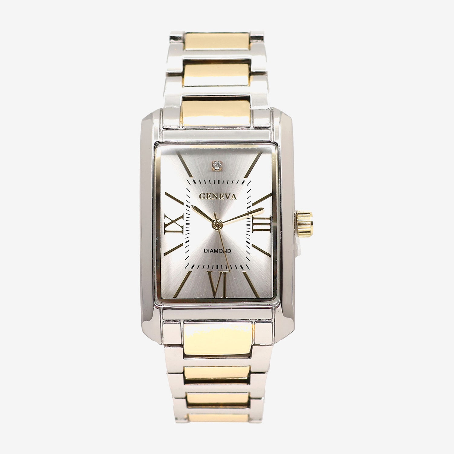 Geneva Mens Geneva Mens Two Tone Bracelet Watch Mac8186jc