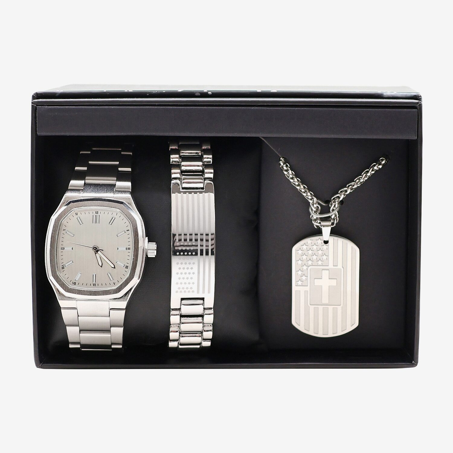 Mens Boxed Mens Silver Tone 3-pc. Watch Boxed Set Mac7166jc
