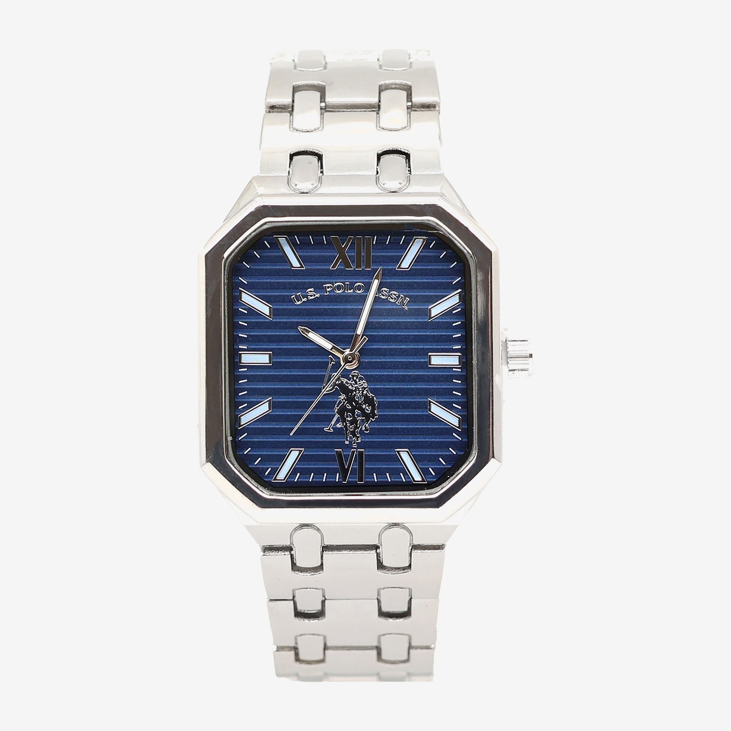 U.S. Polo Assn. Uspa Mens Silver Tone Bracelet Watch Usc81013jc