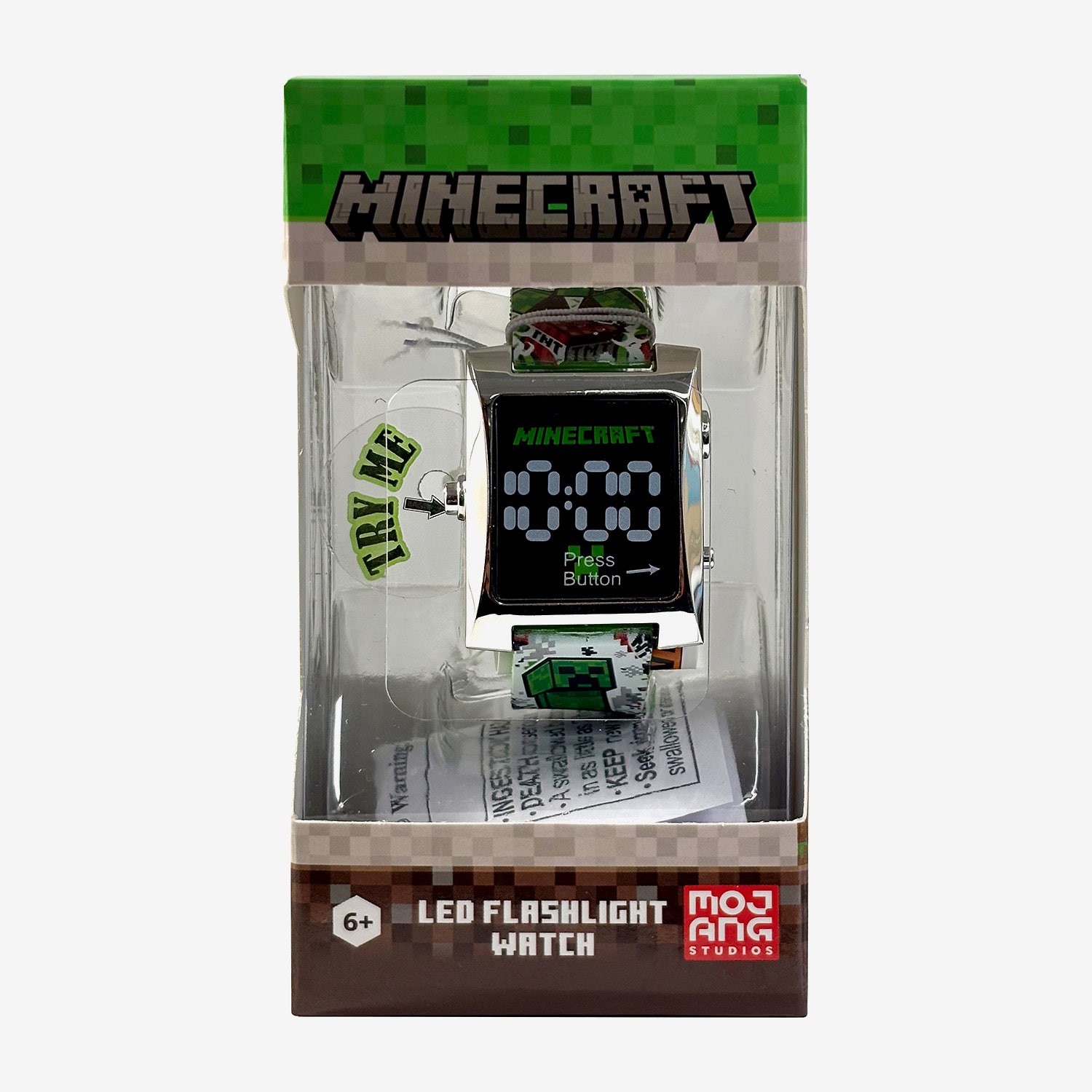 Kids Character Single Watch Minecraft Unisex Multicolor Strap Watch Min4377jc