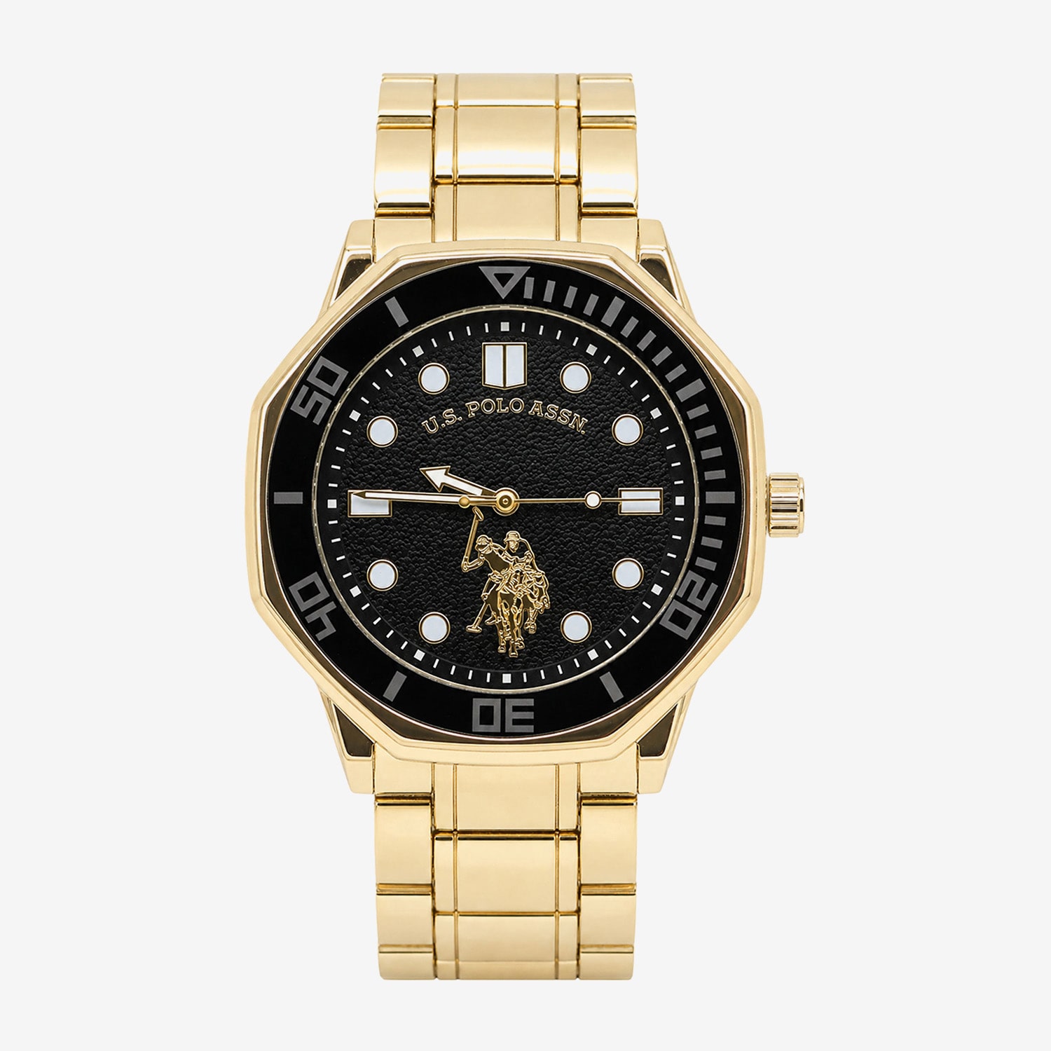 U.S. Polo Assn. Uspa Mens Gold Tone Bracelet Watch Usc80981jc