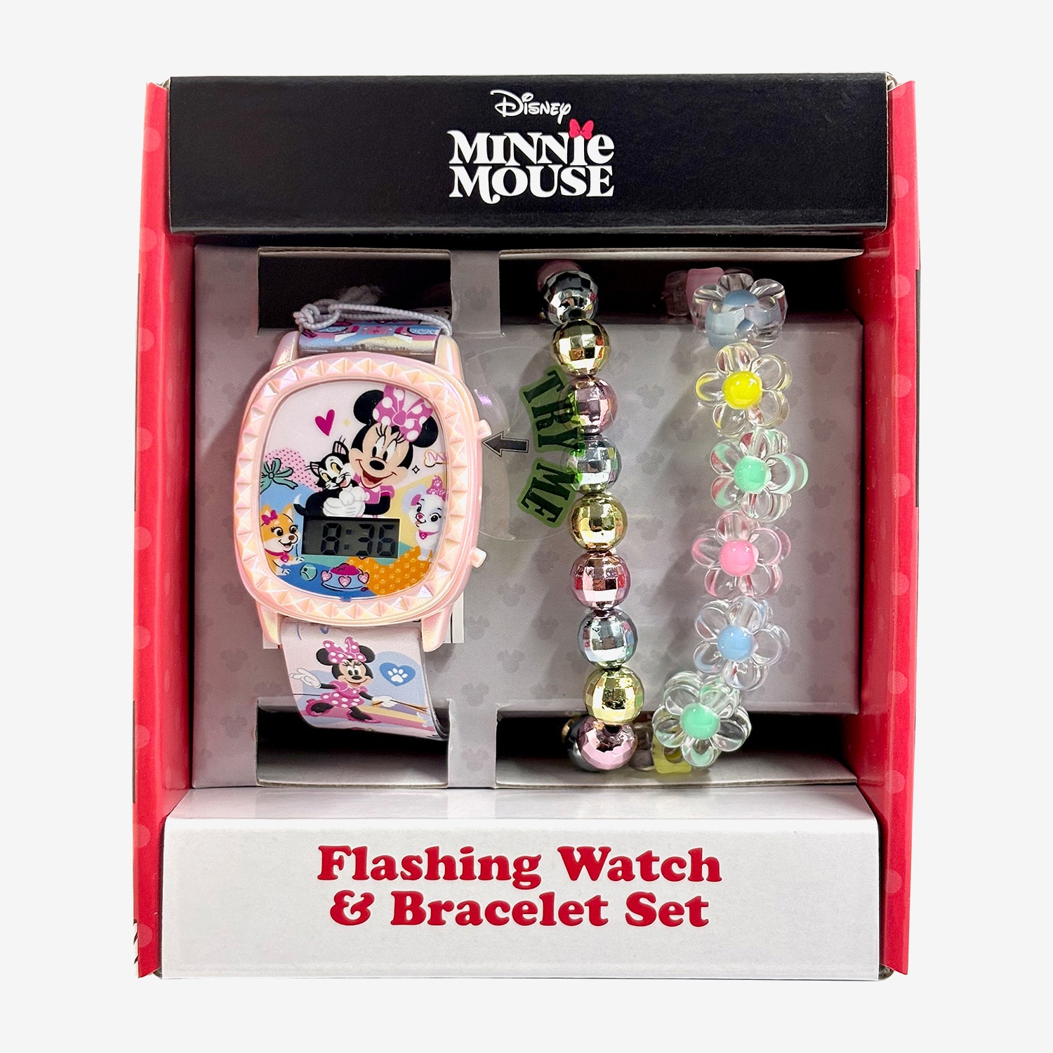 Disney Kids Character Set Minnie Mouse Unisex Multicolor 3-pc. Watch Boxed Set Mn40165jc