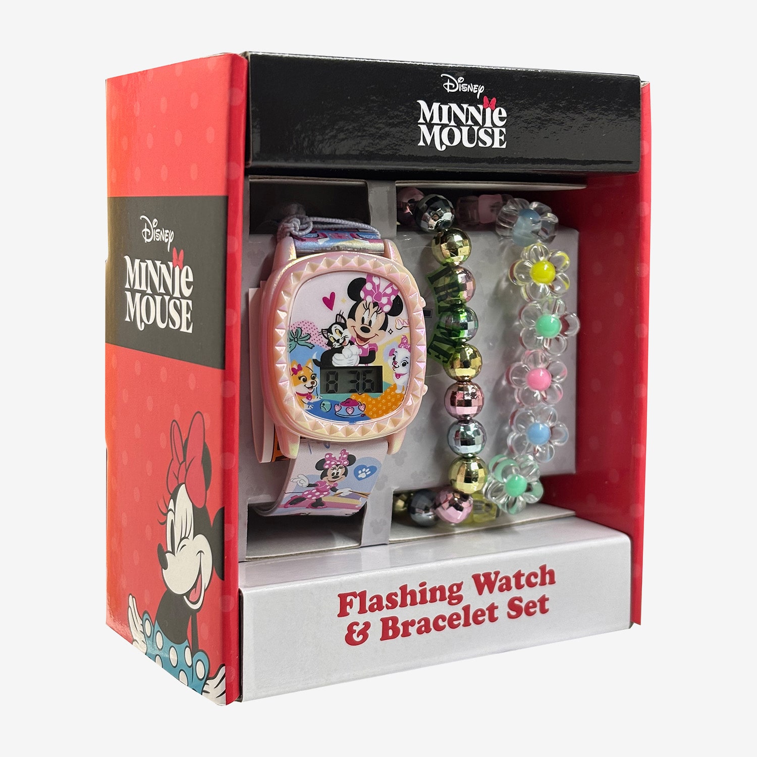 Disney Kids Character Set Minnie Mouse Unisex Multicolor 3-pc. Watch Boxed Set Mn40165jc