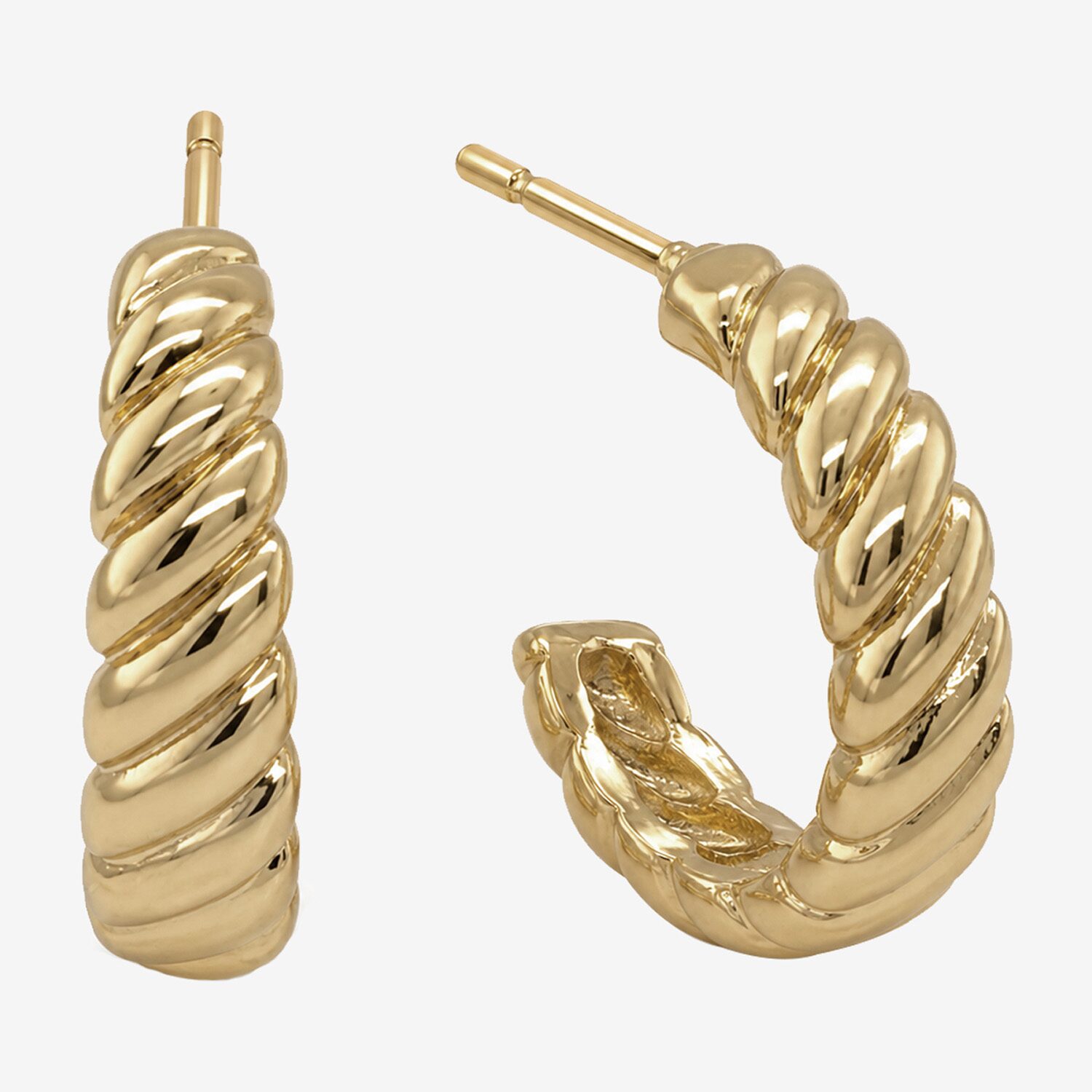 Sparkle Allure Sparkle Allure Womens Simulated Cubic Zirconia 14K Gold Over Brass Round 2 Pair Earring Set