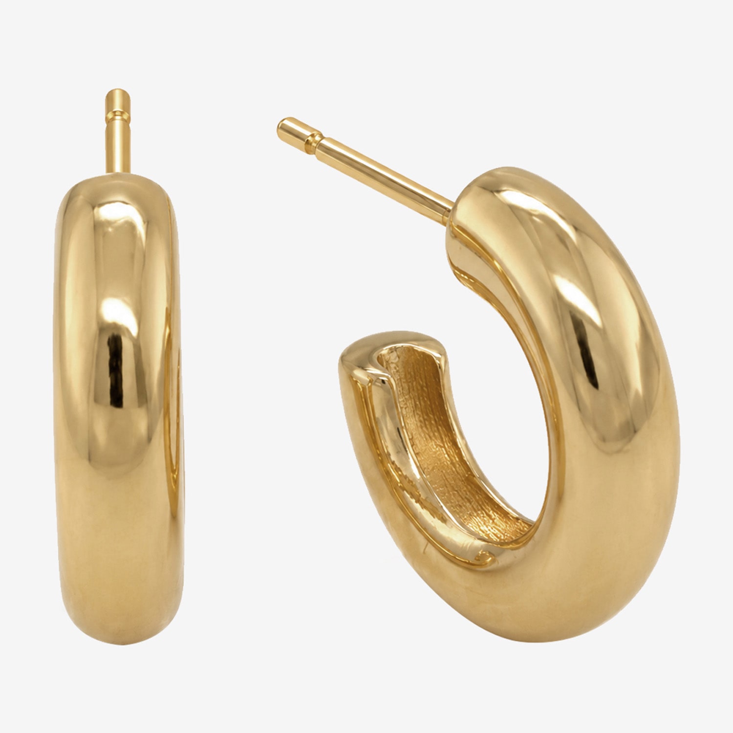 Sparkle Allure Sparkle Allure Womens Simulated Cubic Zirconia 14K Gold Over Brass Round 2 Pair Earring Set