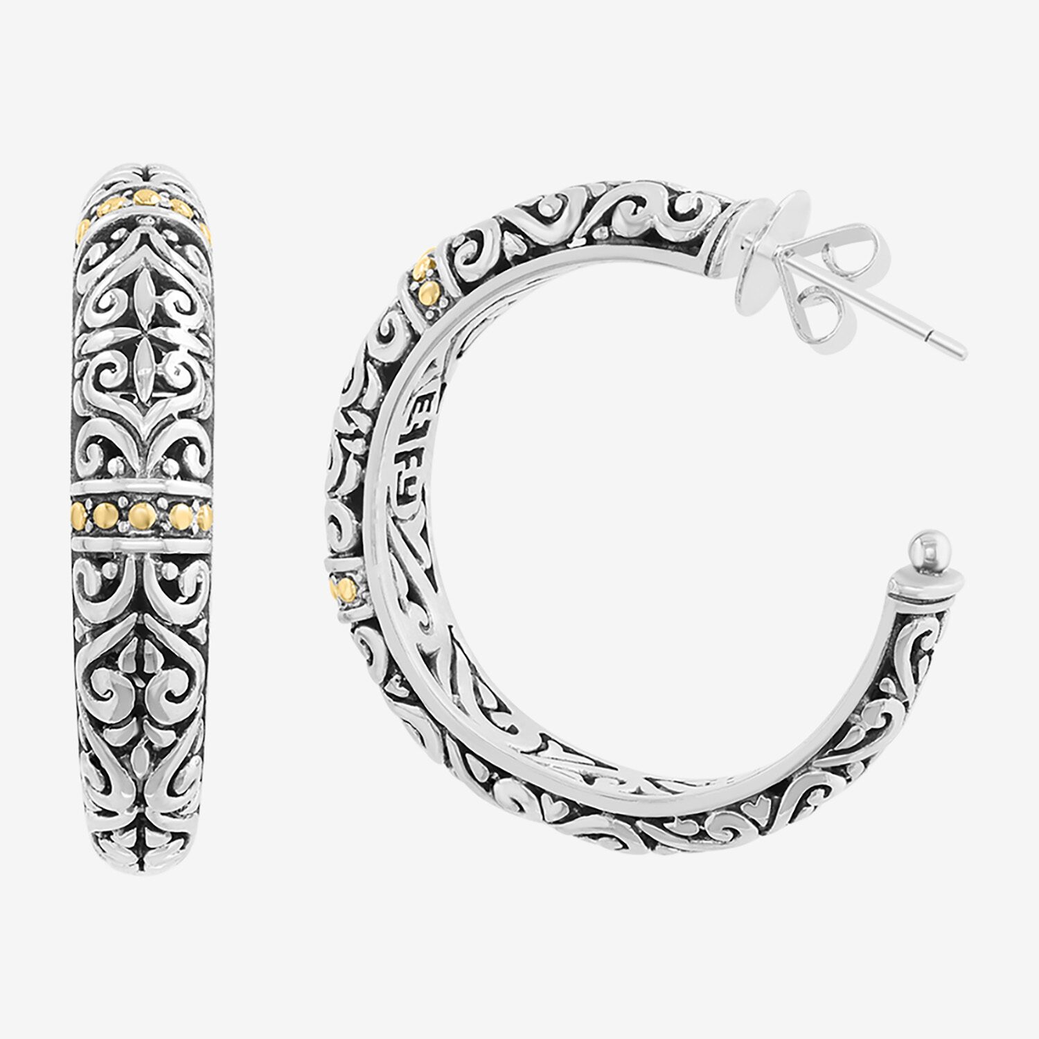 Effy Final Call Limited Quantities! Womens 18K Gold Over Silver 25mm Hoop Earrings