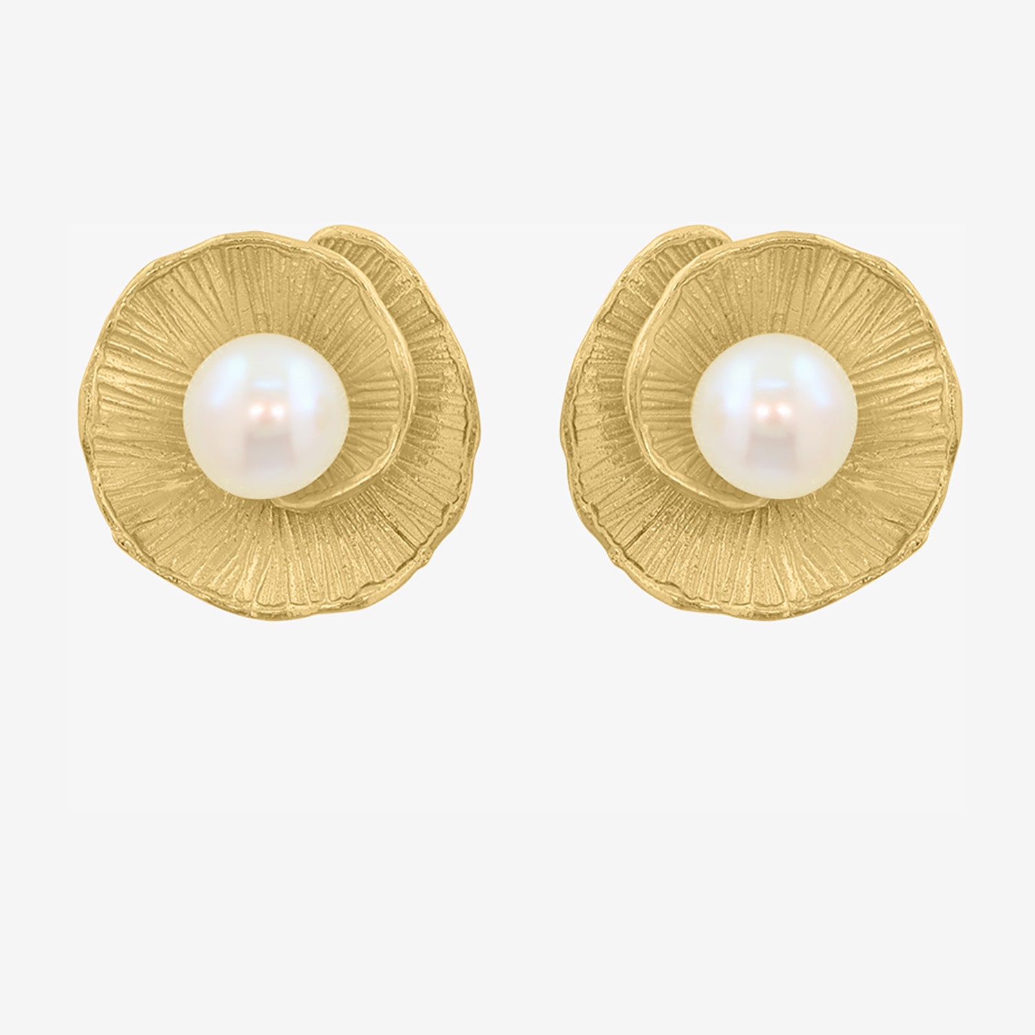 Effy Final Call Limited Quantities! White Cultured Freshwater Pearl 14K Gold Over Silver 14mm Round Stud Earrings