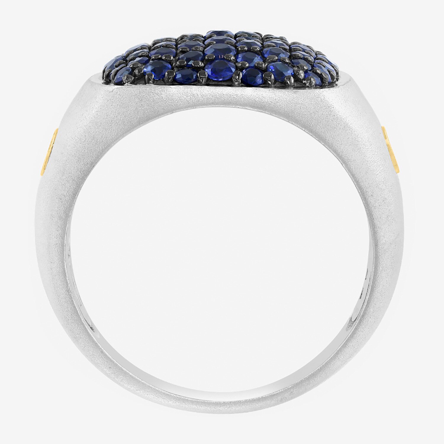 Effy Final Call Limited Quantities! Mens Genuine Blue Sapphire 18K Gold Over Silver Rectangular Fashion Ring