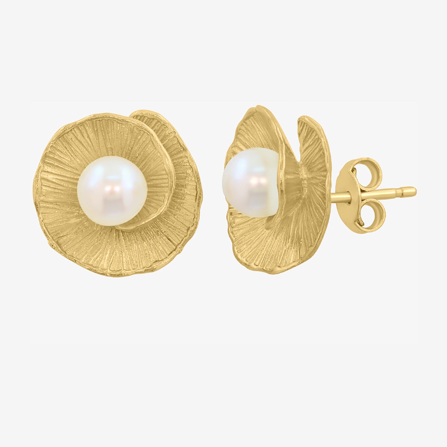 Effy Final Call Limited Quantities! White Cultured Freshwater Pearl 14K Gold Over Silver 14mm Round Stud Earrings
