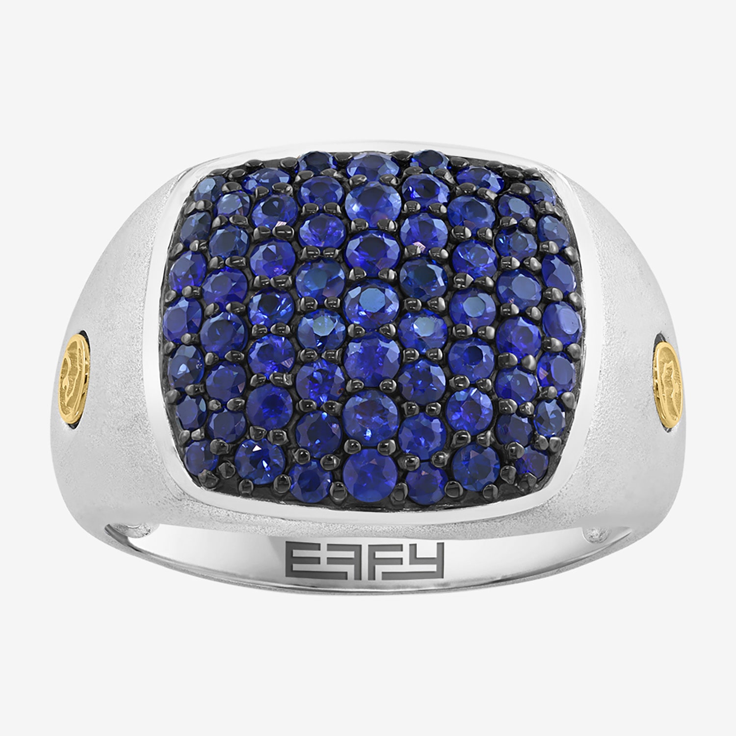 Effy Final Call Limited Quantities! Mens Genuine Blue Sapphire 18K Gold Over Silver Rectangular Fashion Ring