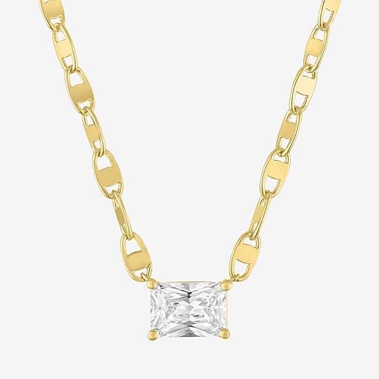 Diamond Addiction (G-H / Si2-I1) Womens 1 CT. T.W. Lab Grown White Diamond 10K Gold Radiant18 Inch Pendant Necklace