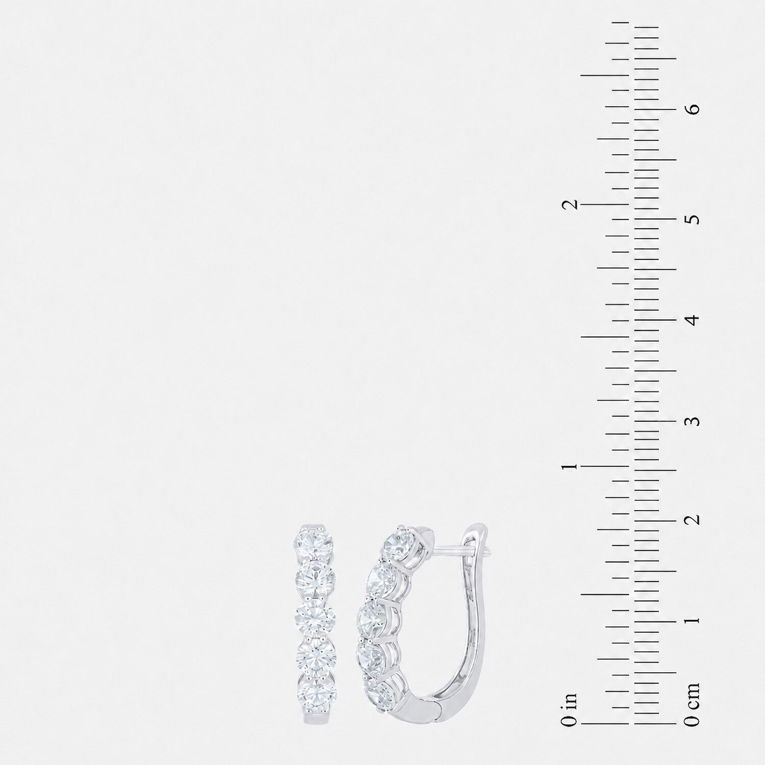 (H-I / I1) Womens 2 CT. T.W. Lab Grown White Diamond 10K Gold 20.1mm Hoop Earrings