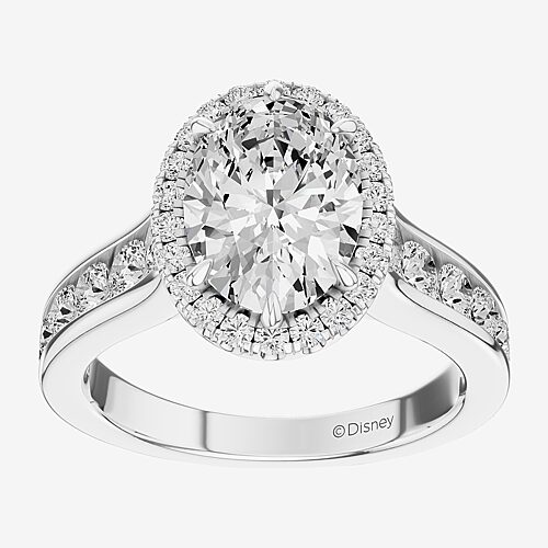 Modern Bride (g / Si2) Womens 3 Ct. T.w. Lab Grown White Diamond Sterling Silver Oval Side Stone Halo Engagement 