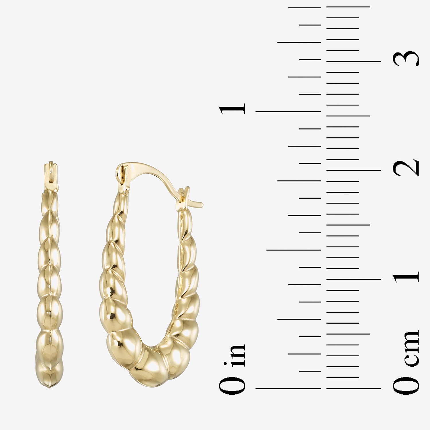 Womens 10K Gold 20mm Hoop Earrings