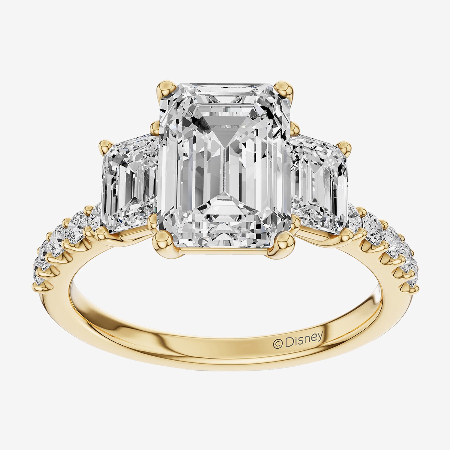 (G / Si2) Womens 3 CT. T.W. Lab Grown White Diamond Sterling Silver Side Stone 3-Stone Engagement Ring