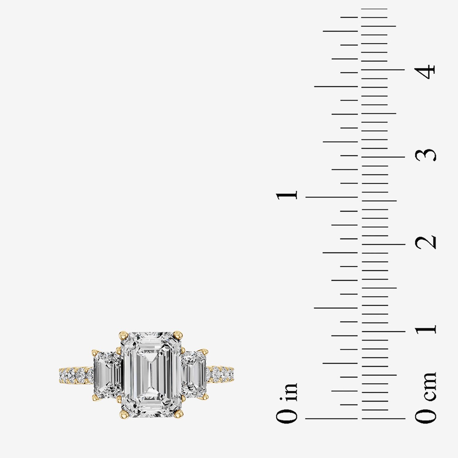 (G / Si2) Womens 3 CT. T.W. Lab Grown White Diamond Sterling Silver Side Stone 3-Stone Engagement Ring